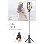 Wholesale 40 Inches Heavy Duty 3 in 1 Aluminum Wireless Bluetooth Extendable Selfie Stick with Tripod Stand (White)